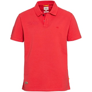 camel active Herren Piqué Poloshirt aus Reiner Baumwolle Rot Menswear-XXL