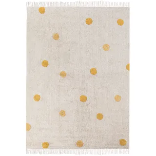 Beliani Dardere Kurzflorteppich 140 x 200 cm Beige/Gelb