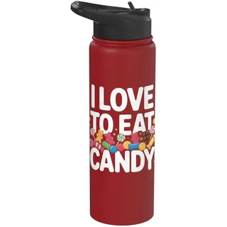 Ich liebe es, Süßigkeiten zu essen, süße Leckereien, Spaß Stainless Steel Insulated Water Bottle