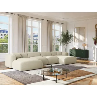 Große Wohnlandschaft - Stoff - Beige - POGNI von Maison Céphy