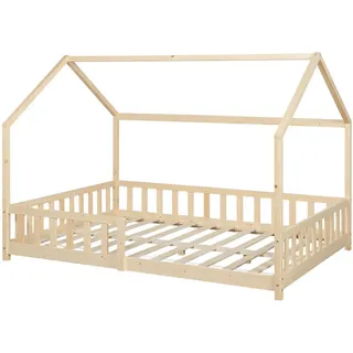 [en.casa] Hausbett Hesel 120 x 200 cm Kiefer natur beige
