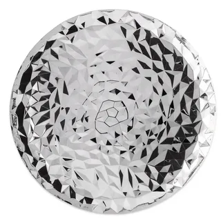 Alessi Joy n. 3 Tablett, rund - Edelstahl 18/10 glänzend poliert. Ø 40 c