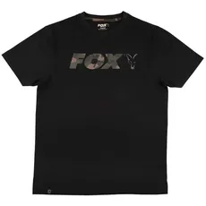 Fox Print Logo T-Shirt Black/Camo XL