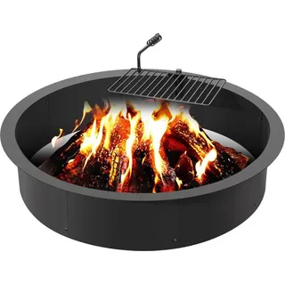 Feuerstelle Feuerring Feuerschale Metall ?1016mm - Lagerfeuer für Garten und Terrasse - hochwertige Feuerstelle für draußen