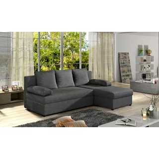 Moderne Schlafsofa Couch Polster Ecksofa Garnitur Bettfunktion Textil Leder Ecke