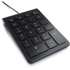 CSL - Ziffernblock, USB Nummernblock, kabelgebundenes Keypad, Numpad, NumLock-Funktion, Ultradünne Tastaturerweiterung, 22 Tasten, 1.5 M Kabel Numerische Tastatur Keypad, Schwarz