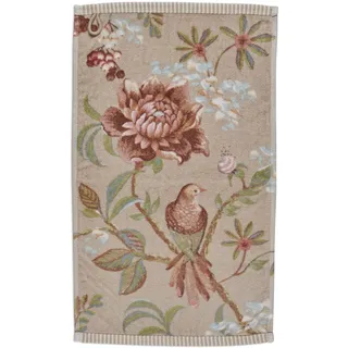 PiP Studio 3er Set Gästehandtuch Secret Garden Farbe Khaki Größe 30x50 cm