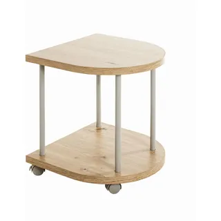 Haku-Möbel HAKU Beistelltisch C-Form MDF-Platte esche 40,0 x 40,0 x 45,0 cm 1 St.