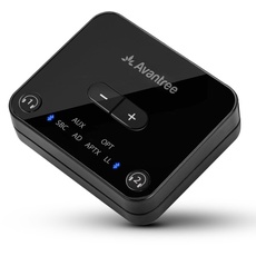 Bild von Audikast 2 Bluetooth 5.3 Transmitter Sender für TV PC mit Lautstärkeregelung, aptX Low Latency kabelloser Audio Adapter für 2 Kopfhörer