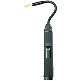 Zippo Stabfeuerzeug - Schwarz - Mit Gas Nachfüllbar - Langer Flexibler Hals - Gummiert - Idealer Kerzenanzünder