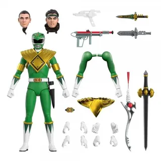 SUPER7 Mighty Morphin Power Rangers Figur Ultimates Green Ranger 18 cm