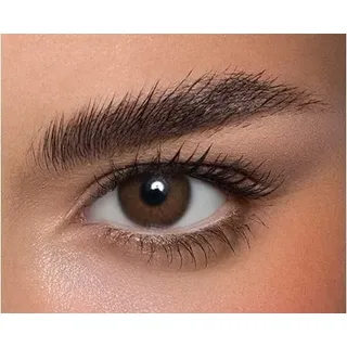 ANESTHESIA farbige Kontaktlinsen ADDICT NOCCIOLA – Stark deckende Monatslinsen für 6 Monate in natürlichem Braun, besonders natürliches Ergebnis für dunkle Augen - Dioptrien -0.00