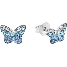 Bild Ohrstecker Schmetterling, 9540761 mit Preciosa, Crystal, blau