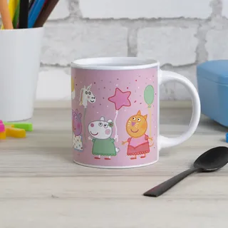 Geda Labels GEDALABELS Farbwechseltasse Peppa Wutz Hip Hip Hooray 250ml, Rosa