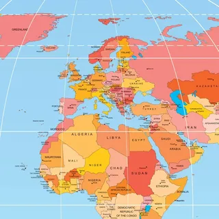 Sigel Schreibtischunterlage Weltkarte ohne Kalendarium blau 30 Blatt