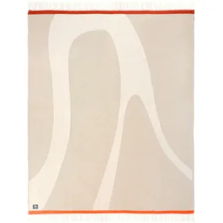 Musterring Waves Kuscheldecke 140 x 200 cm Beige/Orange/Weiß