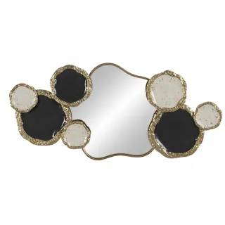 BigBuy Home Wanddeko Weiß Schwarz Eisen 125,1 x 5,7 x 52,7 cm