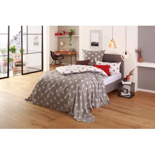 my home Tagesdecke »Stella leichte Tagesdecke im Sterne-Design, für Kinder und Erwachsene«, grau