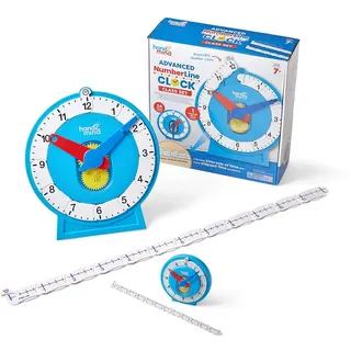 Learning Resources Advanced NumberLine Clock Class Set (25er Set), Mathe-Manipulative für die Zeitmessung, analoge Uhr für Kinder, Lehrerbestandteile