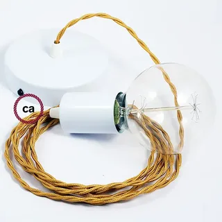 Creative Cables Tm05 50 Cm Hängelampe - Gold / White - One Size