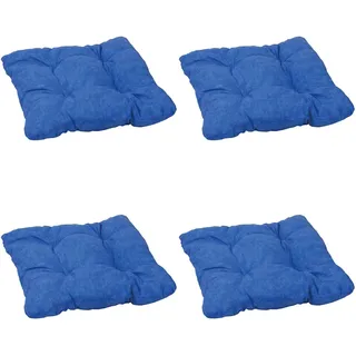 Beo Sitzpolster Gartenstuhl 36x36 atmungsaktiv | Made in EU | Gestepptes Outdoor Stuhlkissen waschbar | UV-beständiges Sitzkissen Stuhl ohne Ausbleichen | 4er Set Sitzkissen Bank in Hell-Blau