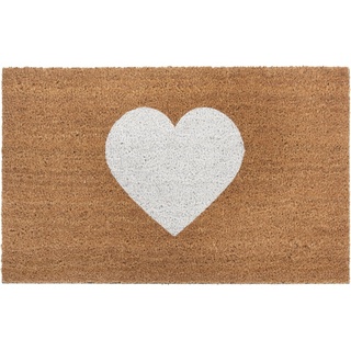 HANSE HOME Fußmatte »Mix Mats Kokos Heart«, rechteckig, 15 mm Höhe, Kokos, Schmutzfangmatte, Outdoor, Rutschfest, Innen, Kokosmatte, Flur, braun