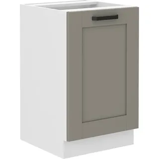 Waschbeckenunterschrank LAILI – Breite 50 cm, Hellgrau / Weiß - Grau