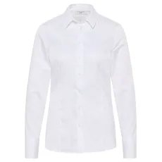 Bild Satin Shirt Bluse in weiß unifarben, weiß, 36