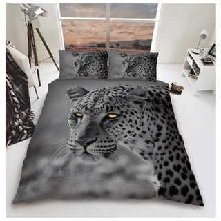 Gaveno Cavailia 3D Wildlife Wolf Bettwäsche-Set mit Bettbezug und Kissenbezug, Polyester-, grau, King, Polycotton 50% Baumwolle, 50% Polyester, Multi, Doppelbett