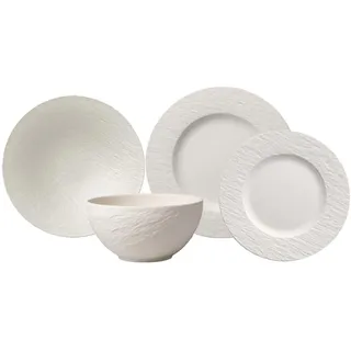Villeroy & Boch Manufacture Rock Kombiservice 4-tlg. weiß