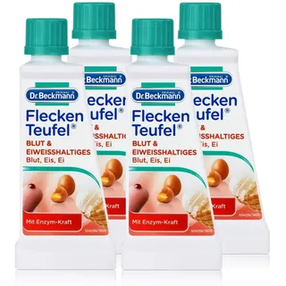 4x Dr. Beckmann Fleckenteufel Blut & Eiweißhaltiges 50 ml - Mit Schnell-Fleck-Bindung