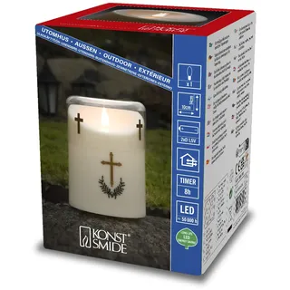 Konstsmide LED Gedenklicht 15 cm weiß