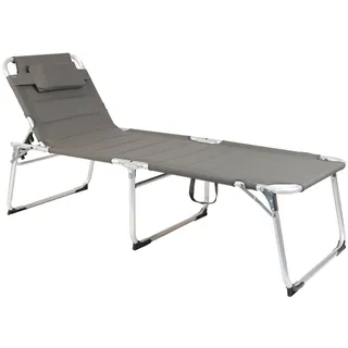 Spetebo Gartenliege XXL 200 x 70 cm Grau