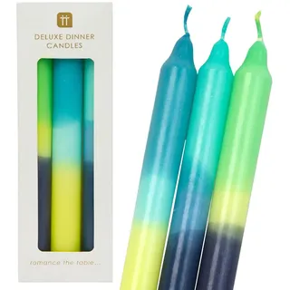 Talking Tables Ombre Spitzkerzen 20 cm blau gelb grün 3 St.