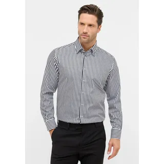 Langarmhemd ETERNA "MODERN FIT", Herren, Gr. 48, Normalgrößen, schwarz, Satin, 100% Baumwolle, tailliert, Manschette, Hemden Langarmhemd, NON IRON (bügelfrei)