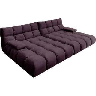KAWOLA Big Sofa VIVIEN Velvet purple - Violett