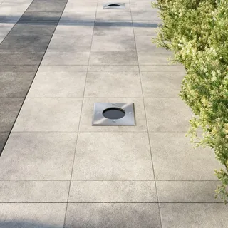 vidaXL Outdoor Bodenleuchten 3 Stk. Quadratisch - Schwarz