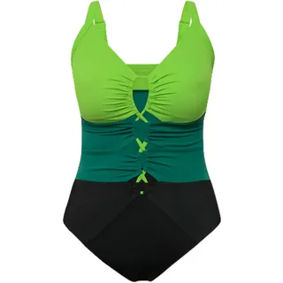 Ulla Popken, Damen, große Größen, Badeanzug Lisa, Colourblock