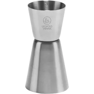 Leopold Vienna Cocktail Messbecher mit Skala 30/50 ml, Jigger Edelstahl