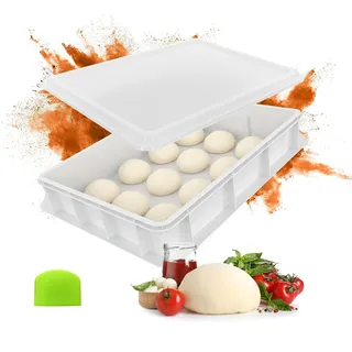 Relaxdays Pizzaballenbox 13 x 60 x 40 cm 1-tlg. weiß