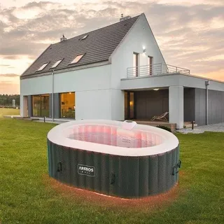 Infrarood Hottub für 2 Personen - 90 Luftstrahlen - 550L Luftbad für Innen und Außen - Selbstregelndes Design