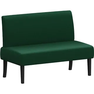 Yaheetech Küchensofa 2-sitzer Sitzbank Polstersofa aus Cordstoff Doppelsofa ohne Armlehnen Stoffsofa Loungesofa fürs Wohnzimmer/Eingangsbereich/Büro, Grün