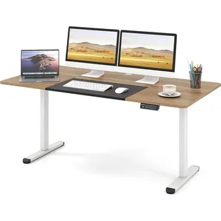 Costway Schreibtisch 140 x 70 cm Beige