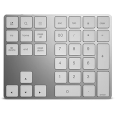 HDWR Numerische Tastatur, Kabellos, Bluetooth, Kabelloser Betrieb mit Einer Reichweite von bis zu 10 Metern, 34 Tasten, Aluminiumgehäuse, iOS, Folientasten, typerCLAW-BN100