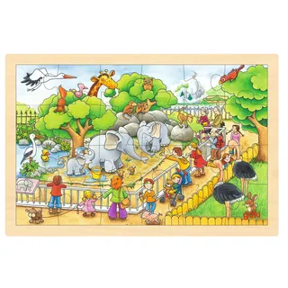 Goki 57808 - Einlegepuzzle - Zoobesuch