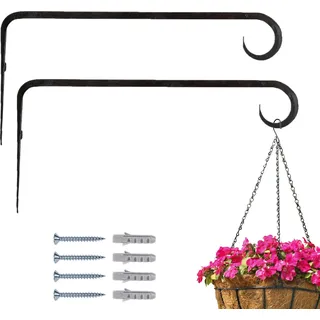 2er Set Wandhaken fuer Blumenampel Laternenhaken Mapos