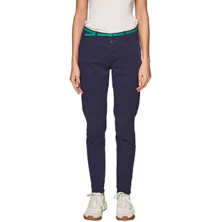 ESPRIT EDC by Damen Chino Hose 999CC1B802, Gr. W34/L32 (Herstellergröße: 34/32), Blau (Navy 400)