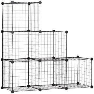 Homcom Regalsystem 109 x 37 x 109 cm Schwarz