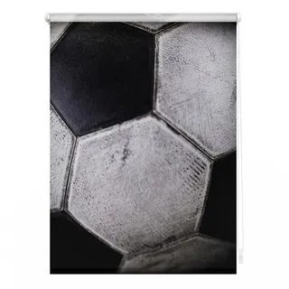 Lichtblick ORIGINAL Seitenzugrollo »Rollo Klemmfix, ohne Bohren, blickdicht, Retro Fußball - Schwarz-Weiß« blickdicht Blendschutz Sichtschutz freihängend, schwarz