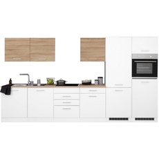 Bild MÖBEL Küchenzeile »Visby«, ohne E-Geräte, Breite 360 cm für Kühl/Gefrierkombination, weiß